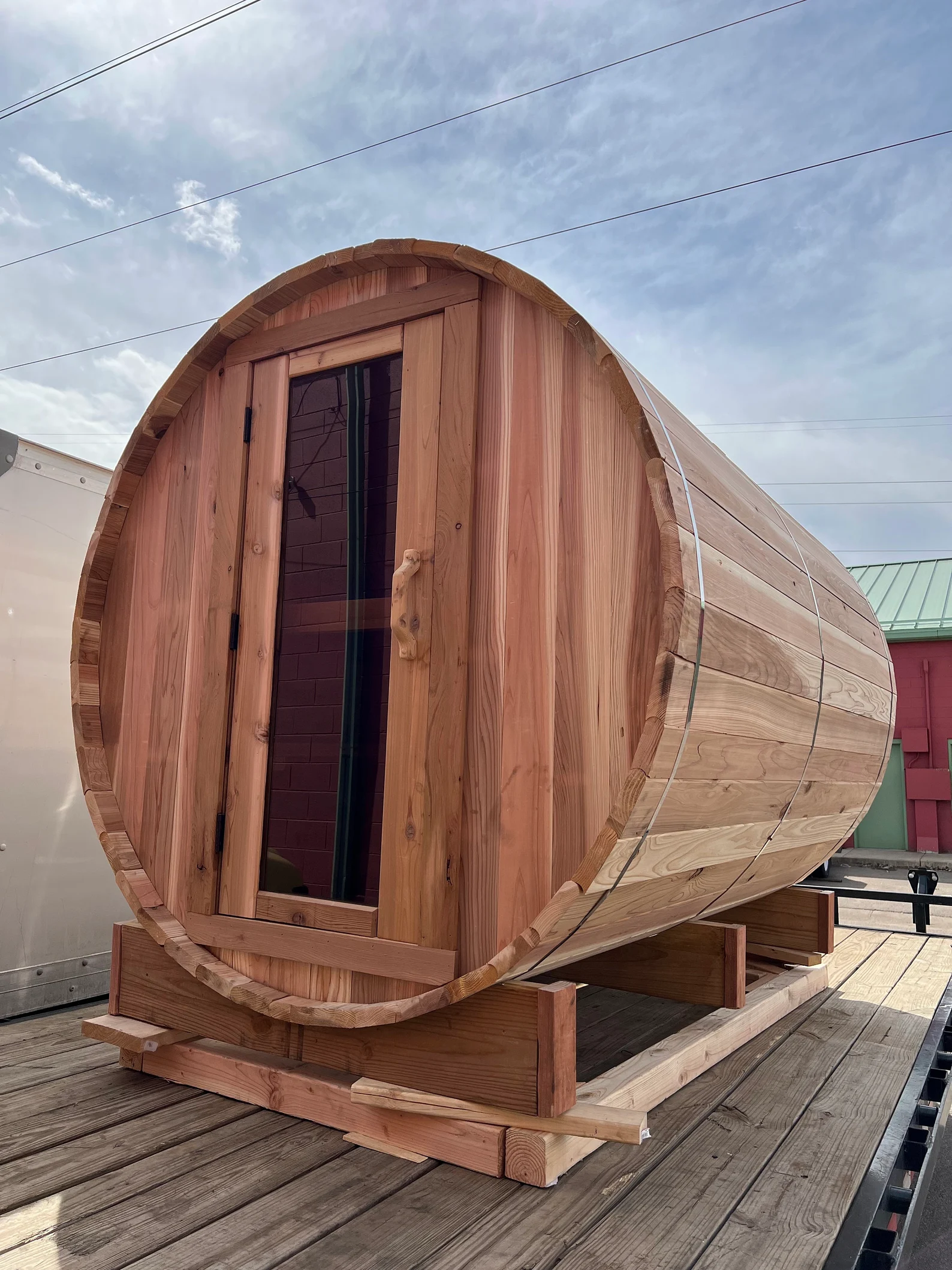 Beautiful Barrel Sauna in Forest